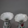 U826 Pair of famille rose vases of baluster shape