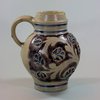 U828 Small German Westerwald salt-glazed tankard, circa 1700