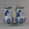 U839 Pair of Chinese blue and white ewers and covers