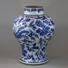 U872 Blue and white baluster vase, Kangxi (1662-1722)