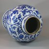 U872 Blue and white baluster vase, Kangxi (1662-1722)