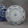 U876 Pair of Japanese Kakiemon blue and white kakiemon style dishes