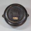 U882 Small finely cast bronze incense burner, late Ming