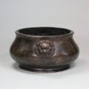 U882 Small finely cast bronze incense burner, late Ming