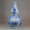 U883 Blue and white double gourd vase