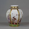 U888 Meissen hexagonal tea caddy and cover, circa 1723-24