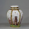 U888 Meissen hexagonal tea caddy and cover, circa 1723-24