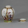 U888 Meissen hexagonal tea caddy and cover, circa 1723-24