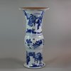 U898 Blue and white gu-shaped beaker vase, Kangxi (1662-1722)