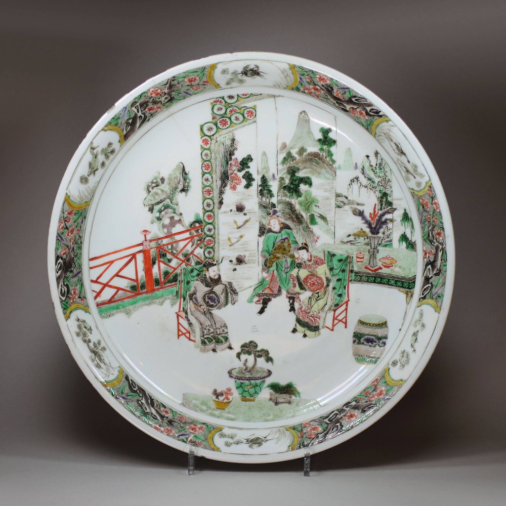 U91 Famille verte dish, Kangxi (1662-1722)