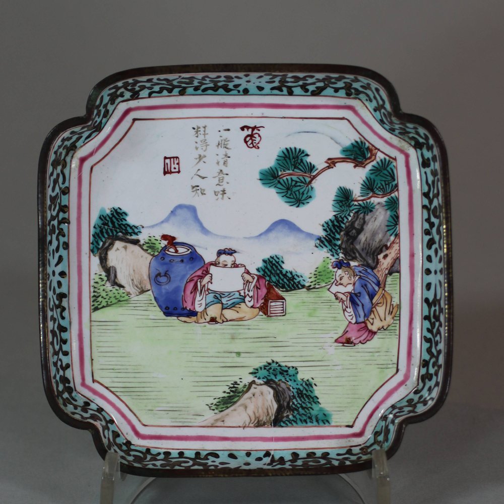 U910A Canton enamel tray, Qianlong (1736-95)