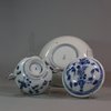 U960 Small Meissen blue and white two-handled ecuelle and cover with