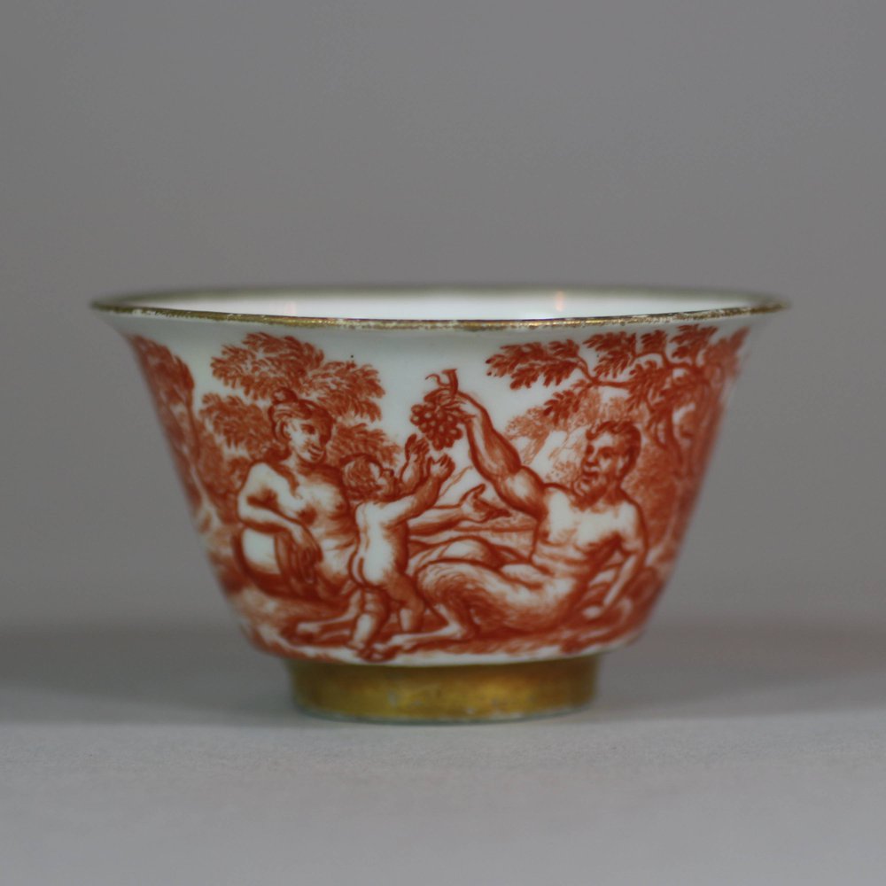 U961 Meissen Hausmalerei teabowl, circa 1720