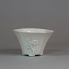 U966 Blanc de chine dou-shaped libation cup, late Ming