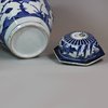 U974 Japanese Arita blue and white jar and cover, circa 1680