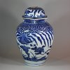 U974 Japanese Arita blue and white jar and cover, circa 1680