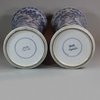 U991 Near pair of Chinese blue and white beaker vases