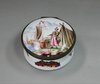 V107 Birmingham enamel circular snuff box, 18th century