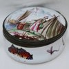 V107 Birmingham enamel circular snuff box, 18th century