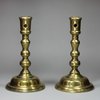 V177 Pair of English brass candlesticks, circa 1760