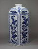V192 Blue and white caddy,  Kangxi(1668-1722)
