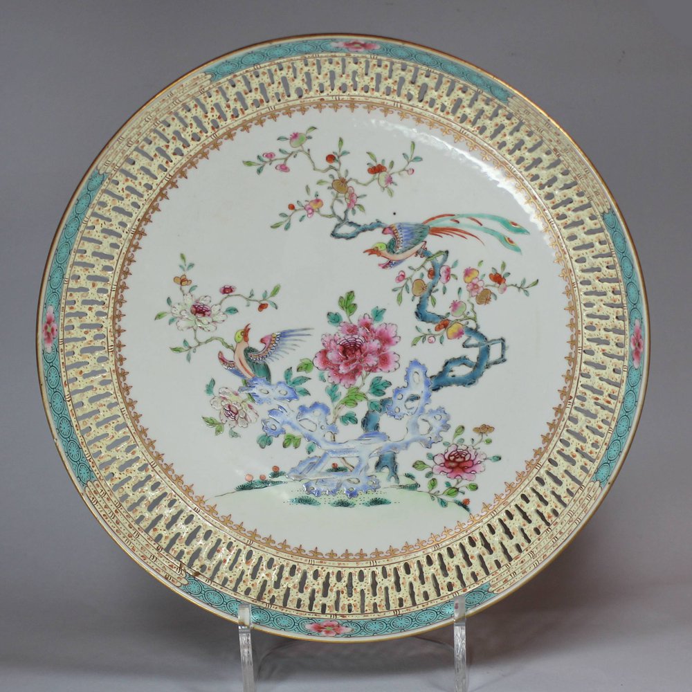 V206 Pierced border famille rose dish, Qianlong (1736-95)