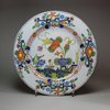 V235B Faenza faience plate, decorated in the Chinese style in blue