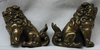 V251 Pair of Chinese bronze Buddhist lion scroll weights