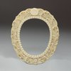 V288 Cantonese carved ivory frame, of oval form