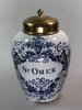 V292 Dutch Delft blue and white tobacco jar, 18th century