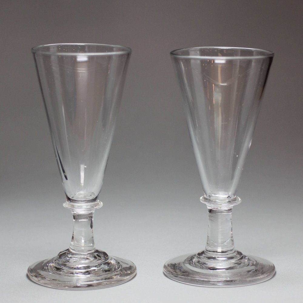V351 Pair of English wine glasses