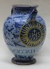 V447 Italian maiolica wet drug jar, probably Rome, circa 1700