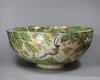 V505 Large 17th century Talavera bowl the centre decorated with a