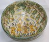 V505 Large 17th century Talavera bowl the centre decorated with a