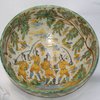 V505 Large 17th century Talavera bowl the centre decorated with a