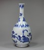 V575 Blue and white pear-shaped bottle vase, Kangxi (1662-1722)