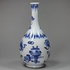 V575 Blue and white pear-shaped bottle vase, Kangxi (1662-1722)