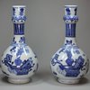 V576 Pair of Chinese blue and white bottle vases