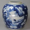 V605 Cracked ice ginger jar, 18th century, height: 6 1/2in.