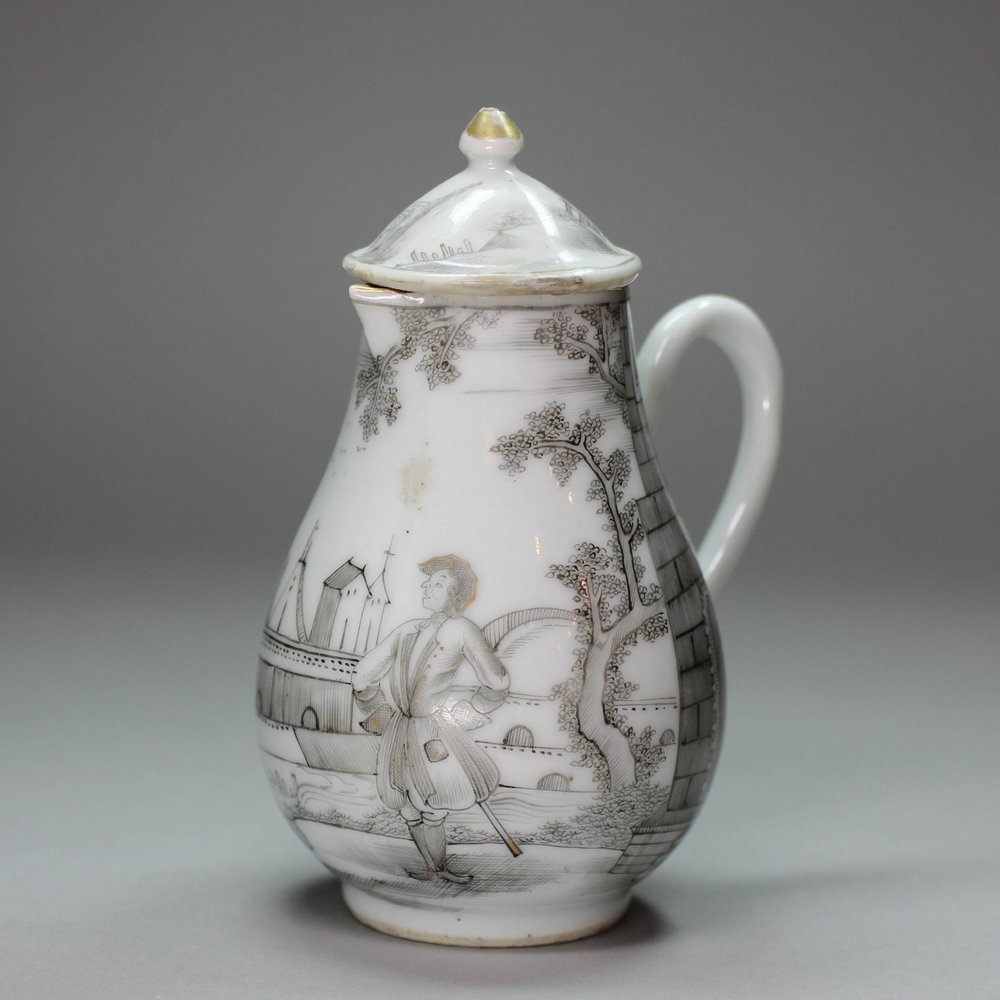 V622 Grisaille cream jug and cover, Qianlong (1736-95)