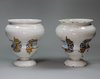 V661 Pair of Italian drug jars, Castelli or Naples, 18th century