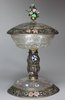 V67 Viennese rock crystal cup and cover, 19th century