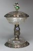 V67 Viennese rock crystal cup and cover, 19th century