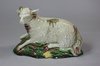 V687 English Staffordshire Burslem figure of a recumbent ram