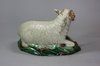 V687 English Staffordshire Burslem figure of a recumbent ram