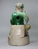 V743 Famille verte biscuit figure of Guandi, the God of War