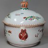 V748 Famille rose circular soup tureen and cover