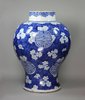 V952 Blue and white baluster jar, Kangxi (1662-1722)