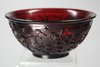 V995 Ruby-red Beijing glass bowl, 19th century, carved with birds