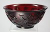 V995 Ruby-red Beijing glass bowl, 19th century, carved with birds